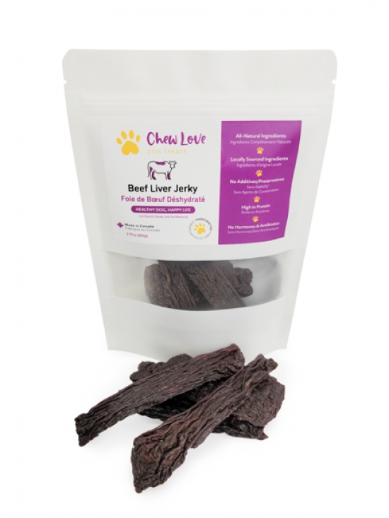 Dog Treats for Energy Canada - Beef Liver Jerky by Chew Love