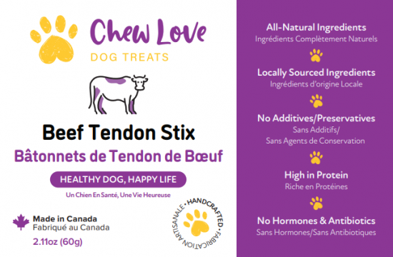 Beef Tendon Stix by Chew Love Dog Treats